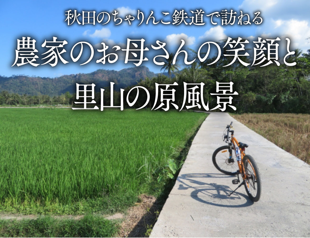 【体験モニター募集】秋田のちゃりんこ鉄道で訪ねる 農家のおかあさんの笑顔と里山の原風景